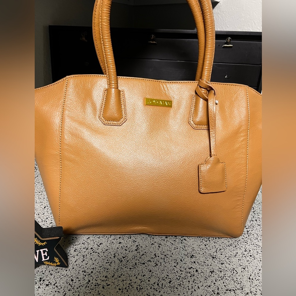 Tan Leather Tote Bag - Women's Handbag
